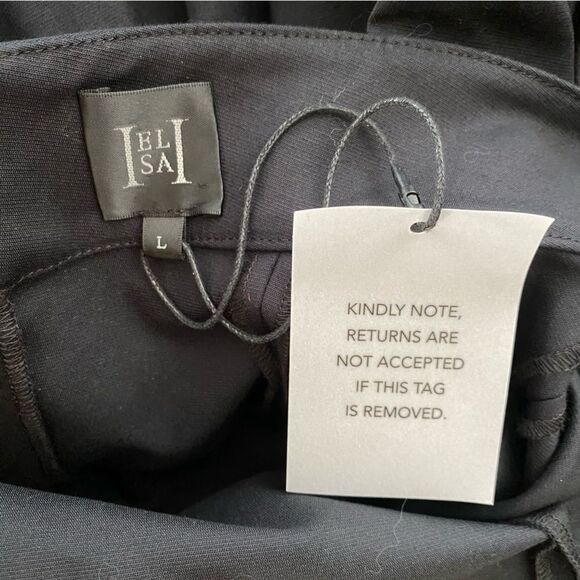 NWT HELSA Faille Halter Mini Dress Black ballerina party Revolve Sz L - Picture 7 of 10